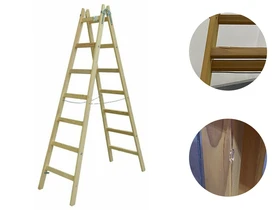 Szakály fa állólétra 2 x 11 fokos | 3,97 m (értékcsökkent) Szakály fa állólétra 2 x 11 fokos | 3,97 m (értékcsökkent)