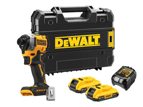 DeWalt DCF850D2T-QW akkus ütvecsavarozó bitbefogással 18 V | 206 Nm | 1/4 bit | Szénkefementes | 2 x 2 Ah akku + töltõ | TSTAK kofferben DeWalt DCF850D2T-QW akkus ütvecsavarozó bitbefogással 18 V | 206 Nm | 1/4 bit | Szénkefementes | 2 x 2 Ah akku + töltõ | TSTAK kofferben