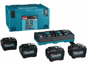 Makita 40Vmax XGT akkumulátor és töltő szett 4x8,0 Ah + DC40RB + MakPac