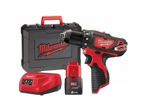 Milwaukee M12 BDD-201C akkus fúrócsavarozó tokmányos 12 V | 30 Nm | Szénkefés | 1 x 2 Ah akku + töltő | Kofferben Milwaukee M12 BDD-201C akkus fúrócsavarozó tokmányos 12 V | 30 Nm | Szénkefés | 1 x 2 Ah akku + töltő | Kofferben