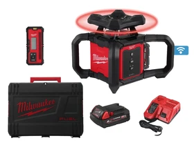 Milwaukee M18RLOH600-201C forgólézer Hatósugár: 0 - 600 m | 1 x 2 Ah akku + töltő | Heavy Duty kofferben Milwaukee M18RLOH600-201C forgólézer Hatósugár: 0 - 600 m | 1 x 2 Ah akku + töltő | Heavy Duty kofferben