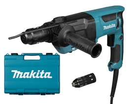 Makita HR2670FT elektromos fúró-vésõkalapács 3 J | Betonban: 26 mm | 2,7 kg | 800 W | SDS-Plus | Kartondobozban Makita HR2670FT elektromos fúró-vésõkalapács 3 J | Betonban: 26 mm | 2,7 kg | 800 W | SDS-Plus | Kartondobozban