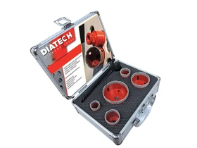 Diatech gyémántfúrókorona készlet sarokcsiszolóra 20-27-35-55-68 mm Diatech gyémántfúrókorona készlet sarokcsiszolóra 20-27-35-55-68 mm