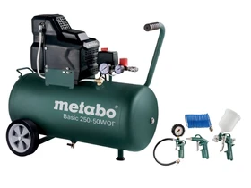 Metabo Basic 250-50 W elektromos dugattyús kompresszor Beszívott levegő: 250 l/perc | 50 l | 8 bar | 230 V