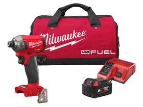 Milwaukee M18FQID-501BRF akkus ütvecsavarozó bitbefogással 18 V | 50 Nm | M14 | Szénkefementes | 1 x 5 Ah akku + töltő | Vászontáskában Milwaukee M18FQID-501BRF akkus ütvecsavarozó bitbefogással 18 V | 50 Nm | M14 | Szénkefementes | 1 x 5 Ah akku + töltő | Vászontáskában