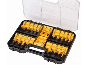 DeWalt felsőmaró kés készlet 22 db DeWalt felsőmaró kés készlet 22 db