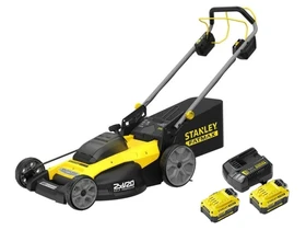 Stanley SFMCMWS251M akkus önjáró fűnyíró 2 x 18 v | 510 mm | 2,2 - 4,3 km-h | 800 m2 | Szénkefementes | 2 x 4 Ah akku + töltő