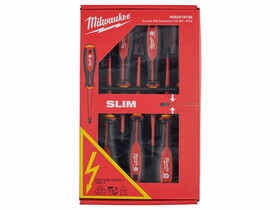 Milwaukee VDE 7 részes szigetelt csavarhúzó készlet 3 oldalú markolattal Milwaukee VDE 7 részes szigetelt csavarhúzó készlet 3 oldalú markolattal