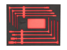 Milwaukee szivacsbetét kofferhez 10 részes T-kulcs készlethez Milwaukee szivacsbetét kofferhez 10 részes T-kulcs készlethez