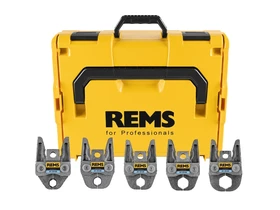Rems préspofa készlet Standard | 15 mm, 18 mm, 22 mm, 28 mm, 35 mm | Szénacél - Inox cső (M) | 5 db