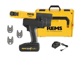 Rems Mini-Press 22V ACC Set M akkus csőprés Compact | 21,6 v | 10 - 40 mm | 22 kN | Szénkefés | 1 x 2,5 Ah akku + töltő | L-Boxx-ban Rems Mini-Press 22V ACC Set M akkus csőprés Compact | 21,6 v | 10 - 40 mm | 22 kN | Szénkefés | 1 x 2,5 Ah akku + töltő | L-Boxx-ban