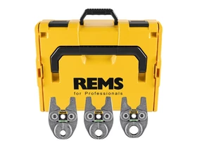 Rems Mini TH préspofa készlet Compact | 16 mm, 20 mm, 26 mm | Ötrétegű cső (TH) | 3 db Rems Mini TH préspofa készlet Compact | 16 mm, 20 mm, 26 mm | Ötrétegű cső (TH) | 3 db