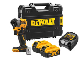 DeWalt DCF850P2T-QW akkus ütvecsavarozó bitbefogással 18 V | 206 Nm | 1/4 bit | Szénkefementes | 2 x 5 Ah akku + töltõ | Kofferben DeWalt DCF850P2T-QW akkus ütvecsavarozó bitbefogással 18 V | 206 Nm | 1/4 bit | Szénkefementes | 2 x 5 Ah akku + töltõ | Kofferben