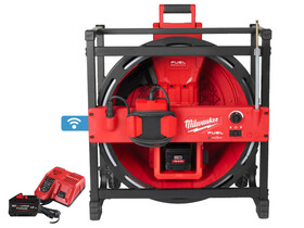 Milwaukee M18HSFSM-122 akkus duguláselhárító 18 V | 32 - 110 mm | 23 m | Szénkefementes | 2 x 12 Ah akku + töltő | Kartondobozban