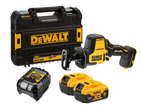 DeWalt DCS369P2-QW akkus orrfűrész 18 V | 90 mm | Szénkefementes | 2 x 5 Ah akku + töltő | TSTAK kofferben DeWalt DCS369P2-QW akkus orrfűrész 18 V | 90 mm | Szénkefementes | 2 x 5 Ah akku + töltő | TSTAK kofferben