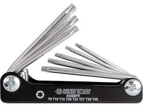 8 reszes torxvegu imbuszkulcs keszlet T9-T40 20308PR Kép: 8 reszes torxvegu imbuszkulcs keszlet T9-T40 20308PR.webp