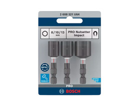 Bosch PRO Nutsetter Impact dugókulcs készlet 8 x 50, 10 x 50, 13 x 50 mm, 3 db