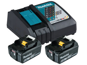 Makita akkumulátor és töltő szett 2X BL1860B + DC18RC