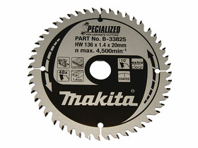 Makita körfűrészlap lamináltpadlóhoz 136x20 Z48 Makita körfűrészlap lamináltpadlóhoz 136x20 Z48