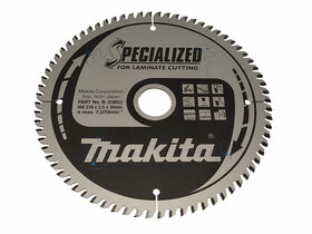 Makita körfűrészlap lamináltpadlóhoz 216x30 Z72 Makita körfűrészlap lamináltpadlóhoz 216x30 Z72