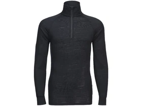 B184 - Merinoi gyapju 14 zippzaras felso - fekete m Kép: B184 - Merinoi gyapju 14 zippzaras felso - fekete m.webp