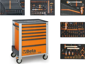 Beta Worker 2400S szerszámos kocsi 7 fiókos, 262 darabos, narancssárga Beta Worker 2400S szerszámos kocsi 7 fiókos, 262 darabos, narancssárga