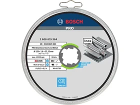 Bosch 125 x 22,23 x 1,6 mm vágókorong 10 db Bosch 125 x 22,23 x 1,6 mm vágókorong 10 db