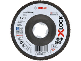 Bosch Best for Metal X-LOCK 115mm G120 lamellás csiszolótárcsa Bosch Best for Metal X-LOCK 115mm G120 lamellás csiszolótárcsa