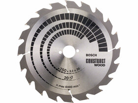 Bosch Construct Wood ø 250 x 3,2 / 2,2 x 30 mm körfűrészlap