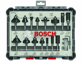 Bosch felsőmaró kés készlet 15 db Bosch felsőmaró kés készlet 15 db