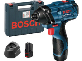 Bosch GDR 120-LI akkus ütvecsavarozó + 2x 12 V 2,0 Ah akkumulátor + GAL 1210 CV töltő Bosch GDR 120-LI