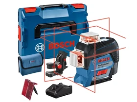Bosch GLL 3-80 C Piros vonallézer Hatósugár jelfogóval: 0 - 120 m | 1 x 2 Ah akku + töltő | L-Boxx-ban Bosch GLL 3-80 C Piros vonallézer Hatósugár jelfogóval: 0 - 120 m | 1 x 2 Ah akku + töltő | L-Boxx-ban