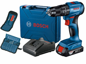 Bosch GSB 185-LI akkus ütvefúró-csavarozó fúró- csavarhúzófej készlettel