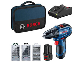 Bosch GSR 12V-30 akkus fúrócsavarozó + 3 bitkészlet Bosch GSR 12V-30