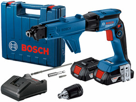 Bosch GTB 185-LI akkus csavarbehajtó mélységütközővel 2x2Ah + GMA 55 Bosch GTB 185-LI akkus csavarbehajtó mélységütközővel 2x2Ah + GMA 55