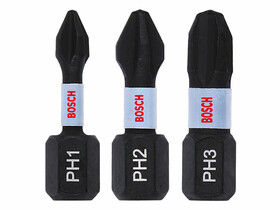Bosch Impact Control PH, 25 mm csavarbehajtó bit 3 db