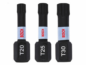 Bosch Impact Control T, 25 mm csavarbehajtó bit 3 db Bosch Impact Control T, 25 mm csavarbehajtó bit 3 db