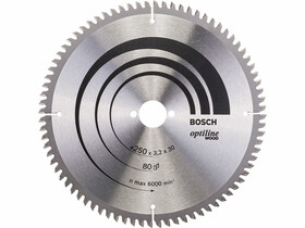 Bosch körfűrészlap, Optiline Wood 250x30x80T