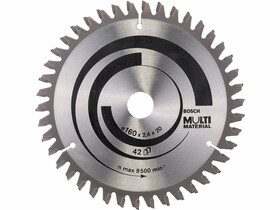 Bosch MultiMaterial ø 160 x 2,4 / 1,8 x 20 / 16 mm körfűrészlap Bosch MultiMaterial ø 160 x 2,4 / 1,8 x 20 / 16 mm körfűrészlap