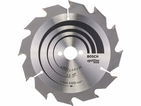 Bosch Optiline Wood ø 160 x 2,6 / 1,6 x 20 / 16 mm körfűrészlap Bosch Optiline Wood ø 160 x 2,6 / 1,6 x 20 / 16 mm körfűrészlap
