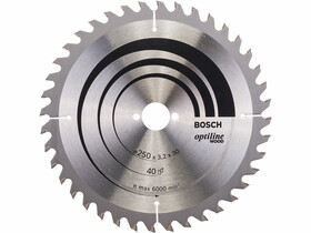 Bosch Optiline Wood ø 250 x 3,2 / 2,2 x 30 mm körfűrészlap Bosch Optiline Wood ø 250 x 3,2 / 2,2 x 30 mm körfűrészlap