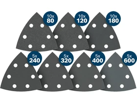 Bosch PRO F355 deltacsiszololap keszlet 93 x 93 mm 50 reszes_1 Kép: Bosch PRO F355 deltacsiszololap keszlet 93 x 93 mm 50 reszes_1.webp