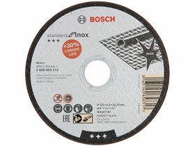 Bosch Standard for Inox AS 46 T INOX BF ø 125 x 1,6 mm, ø 22,23 mm vágókorong