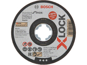 Bosch Standard for Inox X-LOCK 115x1x22,23mm vágókorong Bosch Standard for Inox X-LOCK 115x1x22,23mm vágókorong