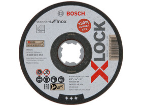 Bosch Standard for Inox X-LOCK 125x1,6x22,23mm vágókorong