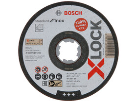 Bosch Standard for Inox X-LOCK 125x1,6x22,23mm vágókorong Bosch Standard for Inox X-LOCK 125x1,6x22,23mm vágókorong