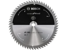 Bosch Standard for Wood 190 x 1,6/1,1 x 30 mm körfűrészlap T60 Bosch Standard for Wood 190 x 1,6/1,1 x 30 mm körfűrészlap T60