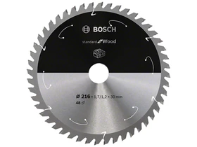 Bosch Standard for Wood 216 x 1,7/1,2 x 30 mm körfűrészlap T48 Bosch Standard for Wood 216 x 1,7/1,2 x 30 mm körfűrészlap T48