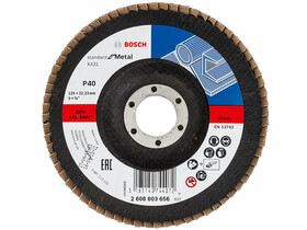Bosch X431 ø 125 mm, ø 22,23 mm, P40 lamellás csiszolótárcsa Bosch X431 ø 125 mm, ø 22,23 mm, P40 lamellás csiszolótárcsa