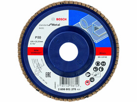 Bosch X551 ø 125 mm, ø 22,23 mm, P60 lamellás csiszolótárcsa Bosch X551 ø 125 mm, ø 22,23 mm, P60 lamellás csiszolótárcsa